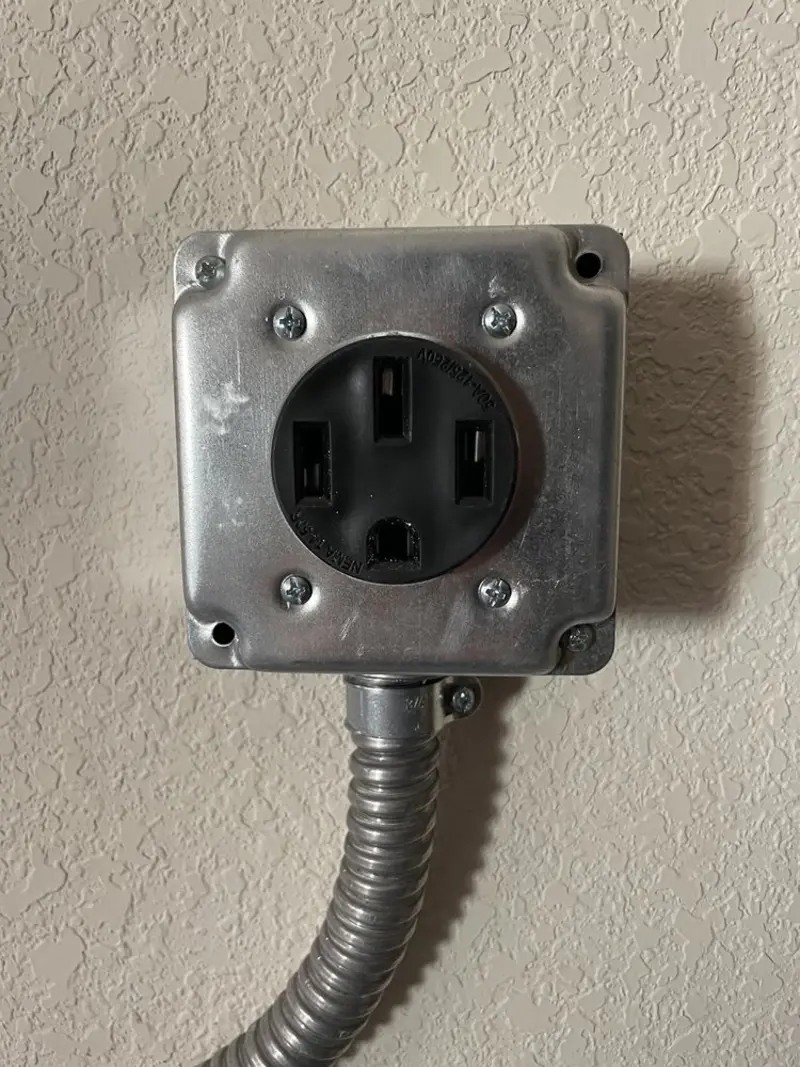 NEMA 14-50 outlet installed for Electrical Panel Upgrade in Slaton